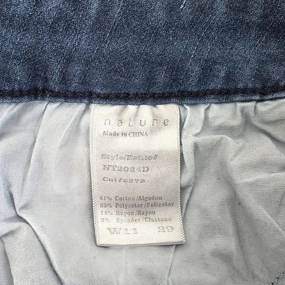 Nature Womens Skinny Jeans Dark Wash Stretch Denim Blue Size 11/29 - Picture 8 of 11